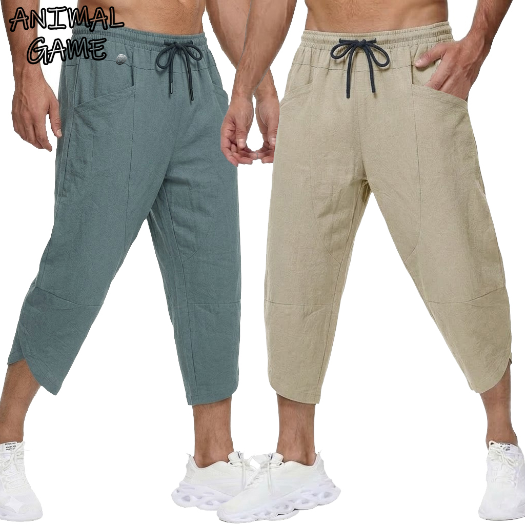 Летние мужские льняные повседн – обзор и цена Short Linen Drawstring