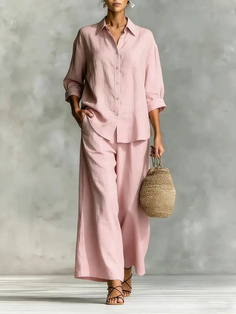 Женский новый комплект: рубашк – обзор и цена Linen Shirt Breathable